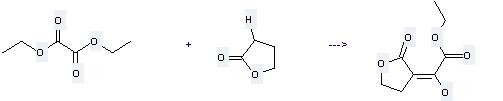 Diethyl oxalate can be used to produce oxo-(2-oxo-tetrahydro-furan-3-yl)-acetic acid ethyl ester at the temperature of 0 - 20 °C